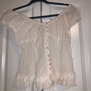 Off the shoulder corset style top